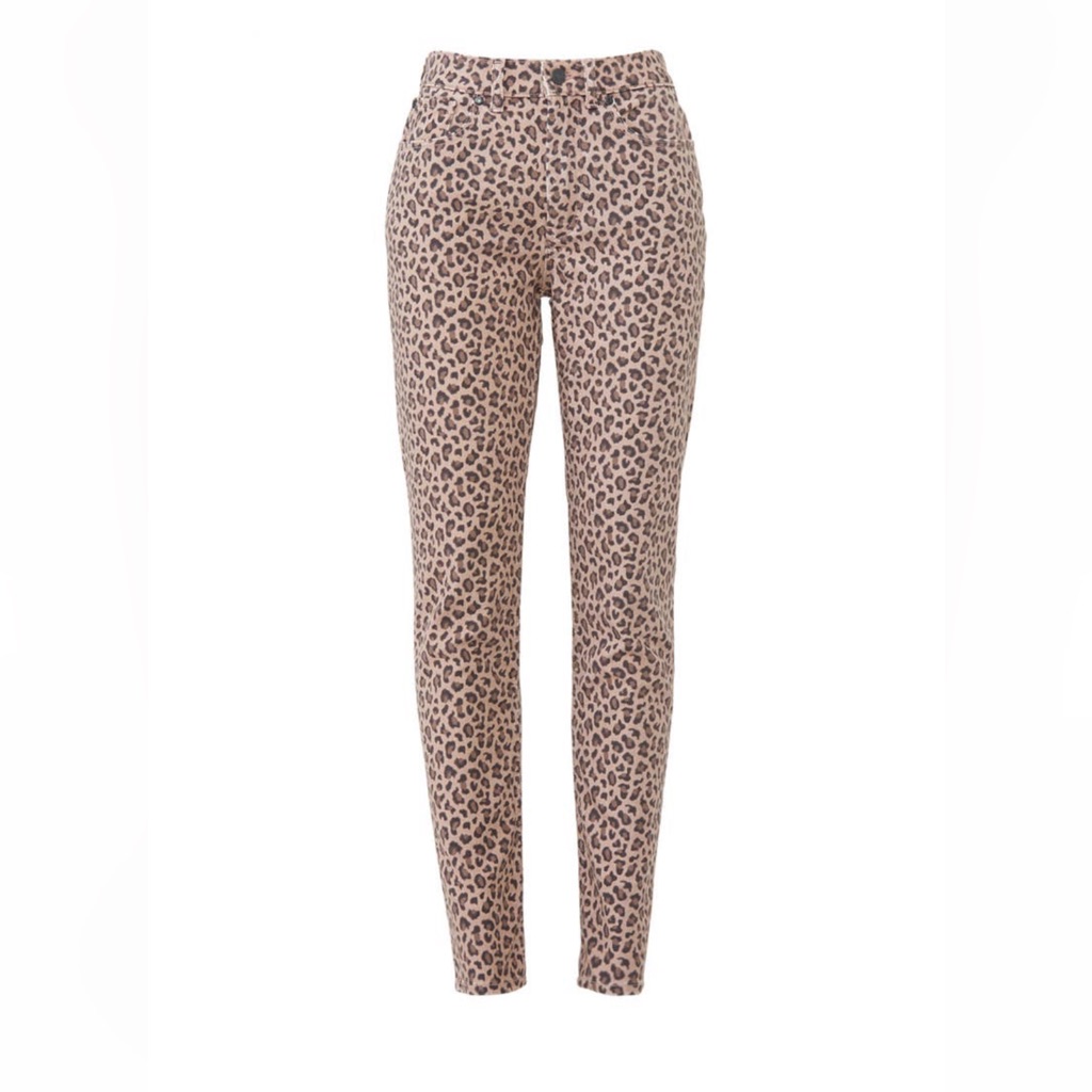 Rebecca Taylor Neutral Animal Print Denim